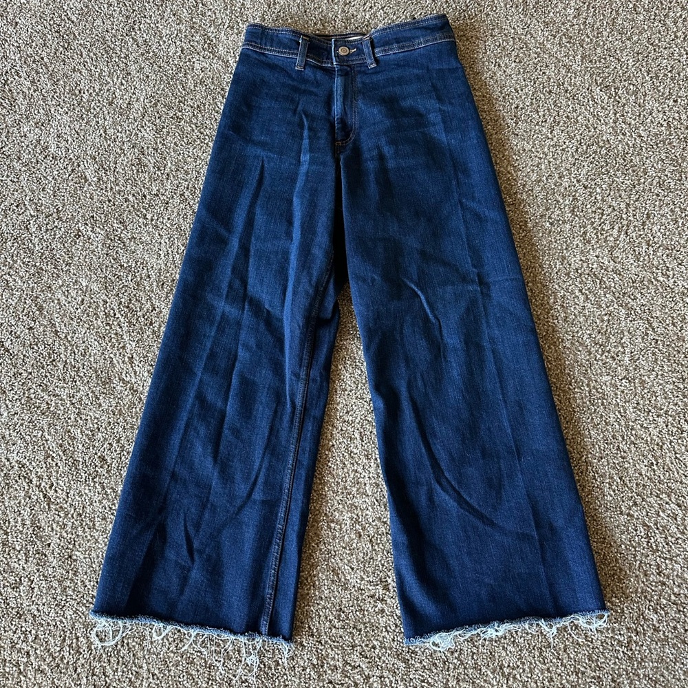 Zara, straight legged jeans, size 10 (M-L), blue